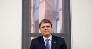 En la imagen, el ministro brasileño de Infraestructura, Tarcisio Gomes de Freitas. EFE/Ballesteros/Archivo