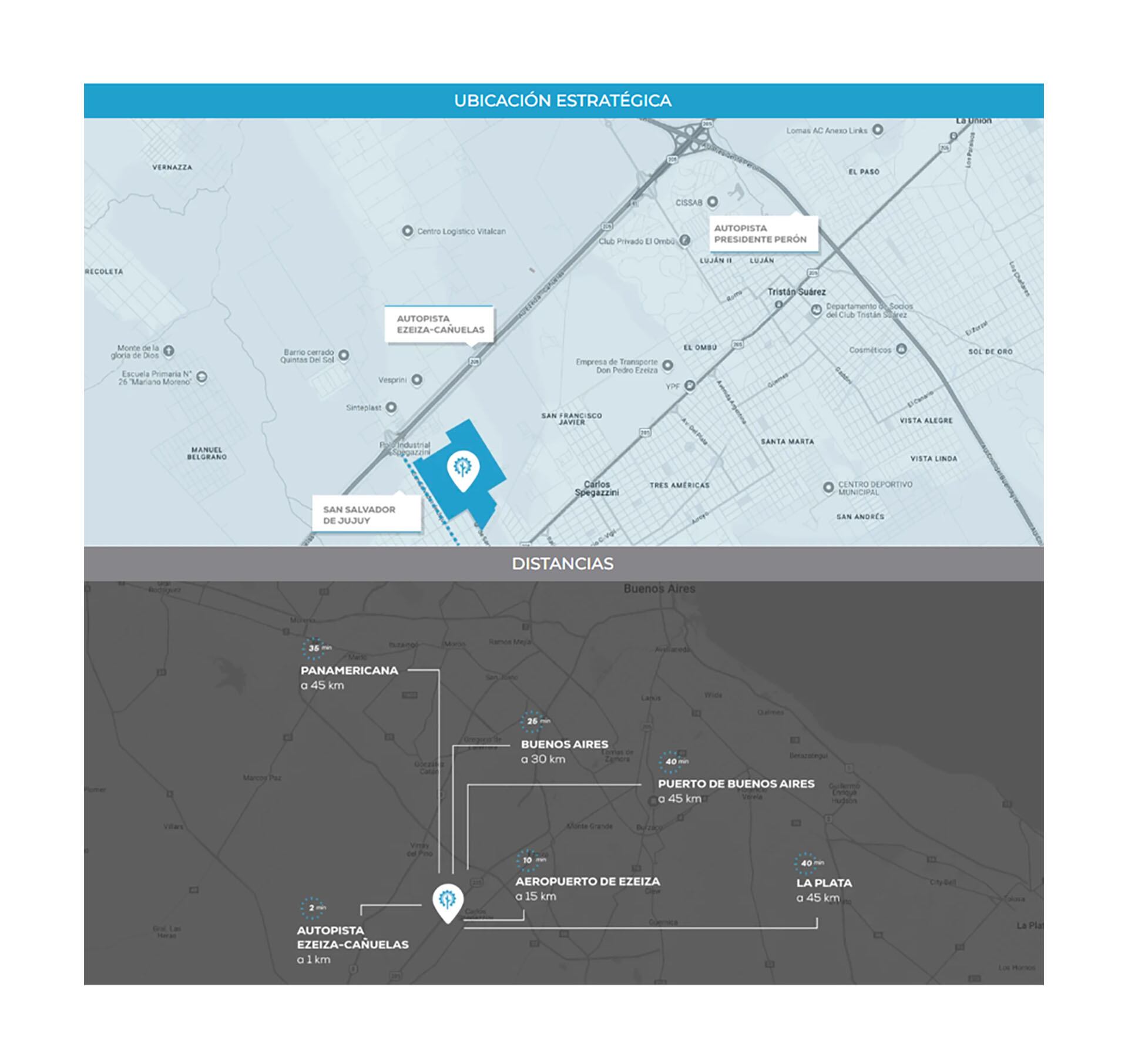 La ubicación del Polo Industrial Spegazzini