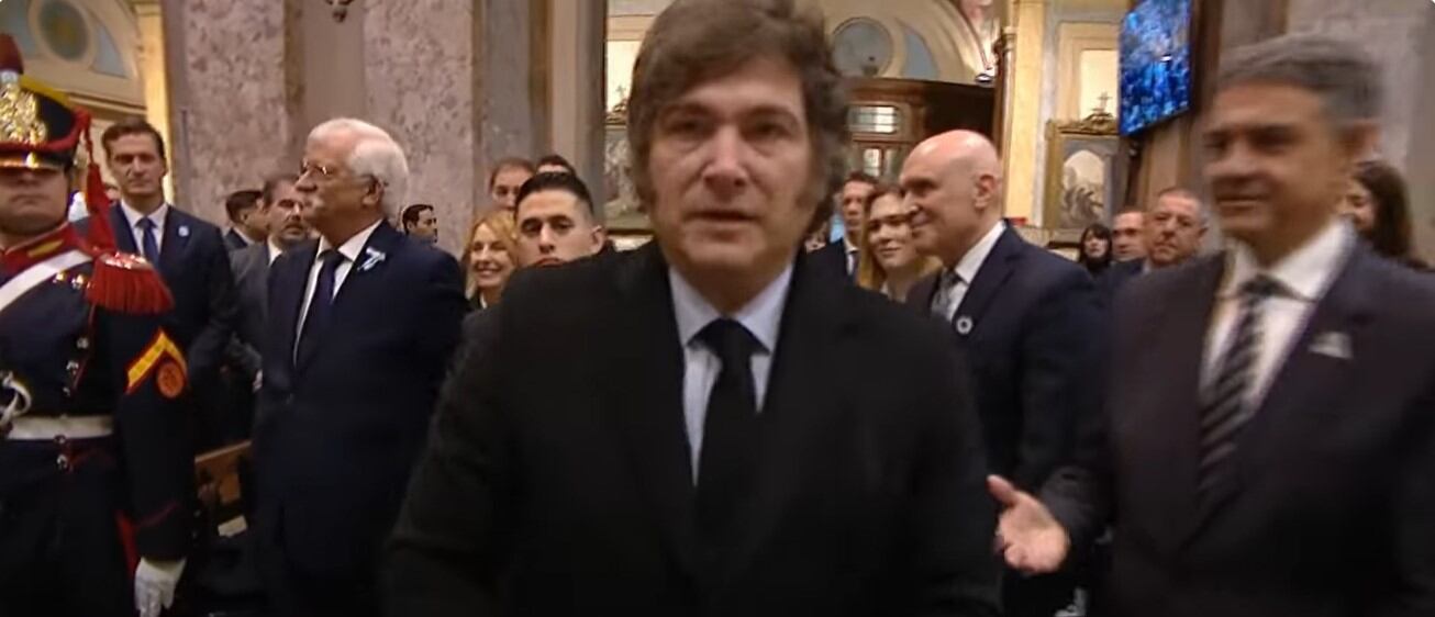 El desaire de Javier Milei a Jorge Macri en la Catedral Metropolitana