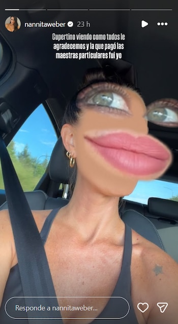 La modelo ironizó sobre el