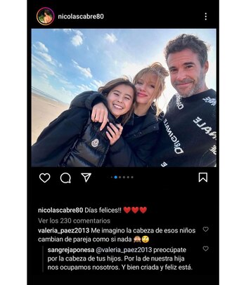 Nicolás Cabré, junto a su