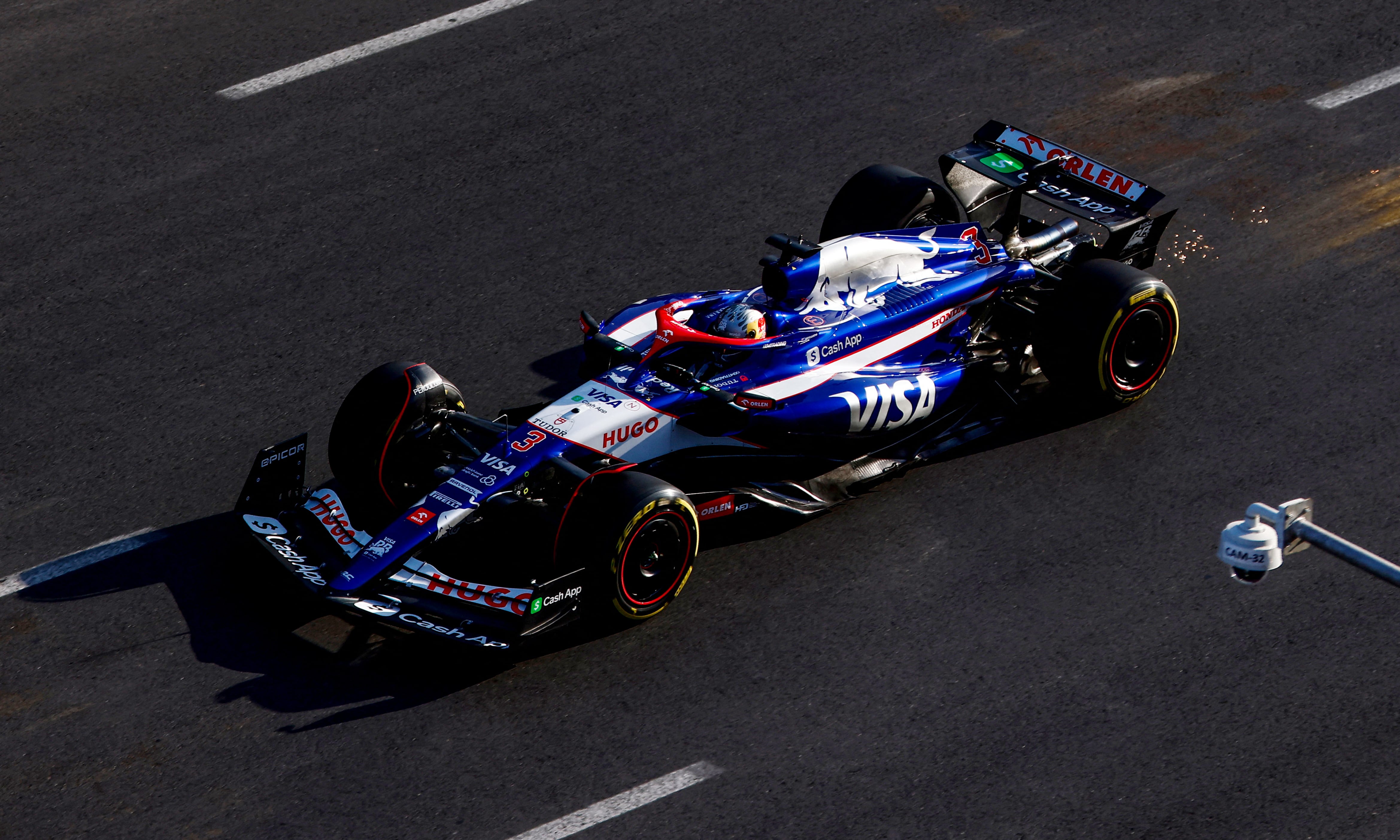 Ricciardo a bordo de un Racing Bulls en 2024 con el número 3 (REUTERS/Maxim Shemetov)