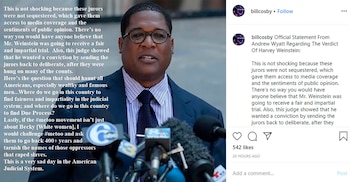 El comunicado de Bill Cosby