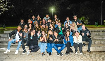 El equipo a pleno se