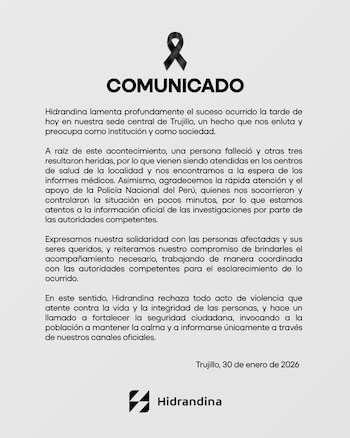 Jefe de seguridad de Hidrandina