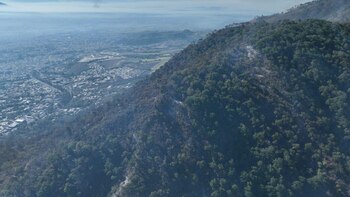 Por incendio en el cerro