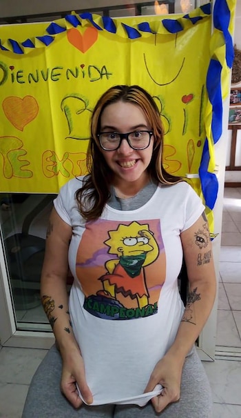 Bárbara Piccardi el día que