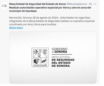 Parte del comunicado de las