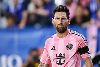 Messi, con la casaca del