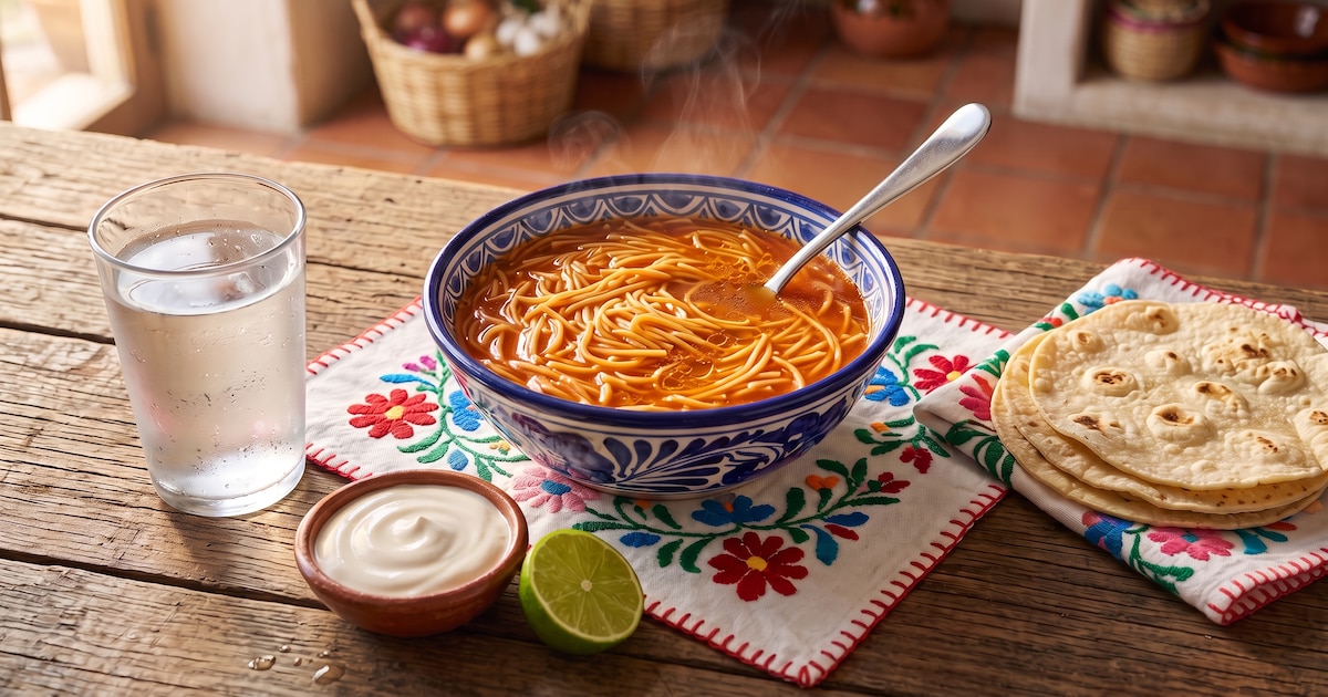 Fidao Sopa de fideo sequita o caldosa con su buena cucharada de crema: receta ...