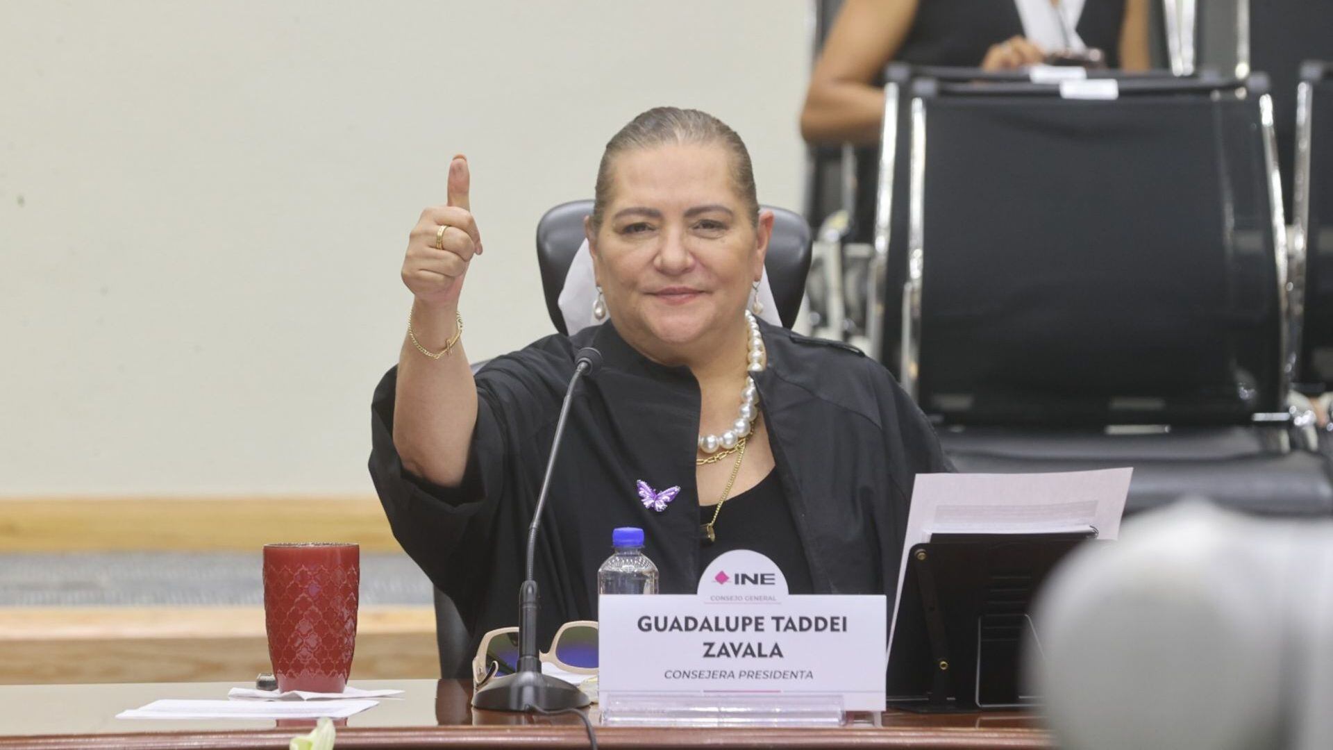 Guadalupe Taddei sobre la elección judicial. (FOTO: INE/CUARTOSCURO.COM)