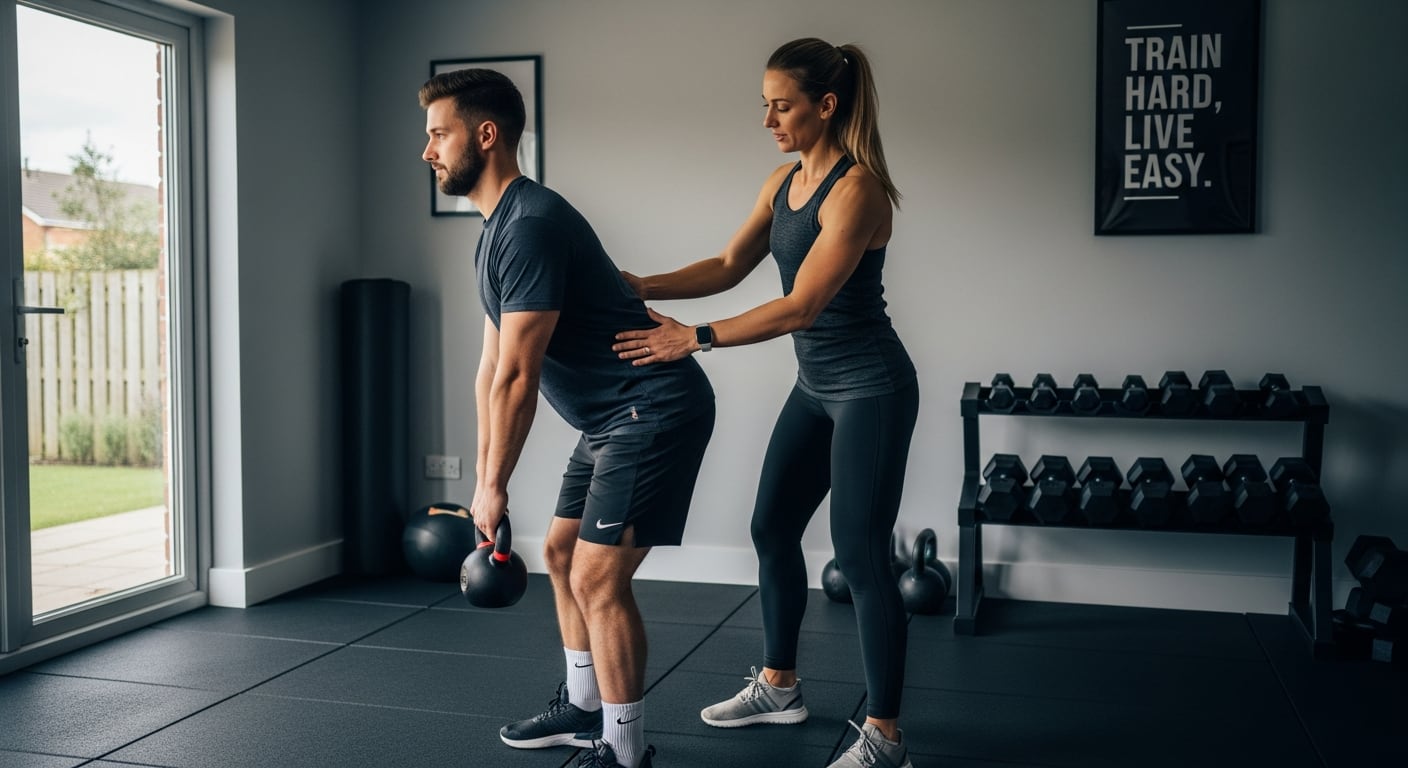 La correcta técnica con pesas rusas previene lesiones y mejora la postura corporal. (Imagen Ilustrativa Infobae)