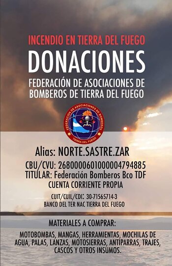 Datos para realizar donaciones a