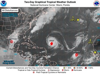 Fotografía satelital cedida hoy por