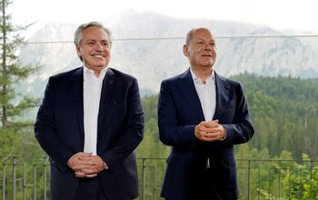 Alberto Fernández y Olaf Scholz