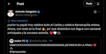 Antonio Sanguino celebró el triunfo