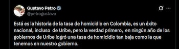 Gustavo Petro respondió en su