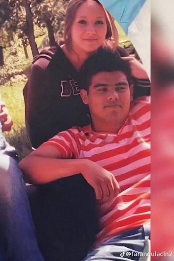 Imagen en donde presuntamente se ven a Frida Muñoz y Édgar Guzmán. (TikTok)