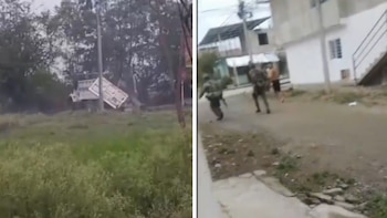 Sobre las 7:00 a. m. del 8 de octubre de 2026, en el barrio Porvenir, zona rural del municipio de Miranda, departamento del Cauca ocurrió la detonación de varios artefactos explosivos que tenían como destino una unidad militar de la región - crédito captuiras de pantalla redes sociales