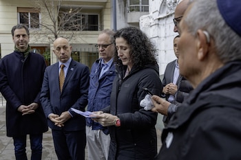 Marina Rosenberg, vicepresidenta sénior de la Liga Antidifamación, durante su visita a Buenos Aires en el marco de actividades por el aniversario del atentado a la AMIA.