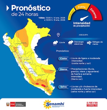 El pronóstico incluye descargas eléctricas,