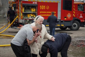 Un misil ruso destruyó bloques