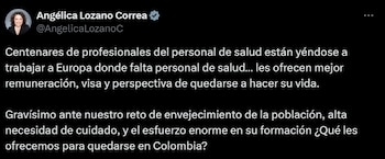 La congresista cuestionó las condiciones