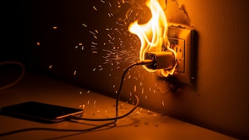 Cómo evitar y reacionar ante un incendio en casa causado por un cargador de celular