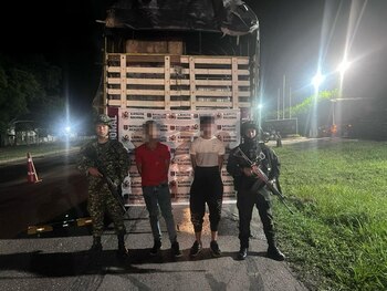 Los dos capturados fueron interceptados