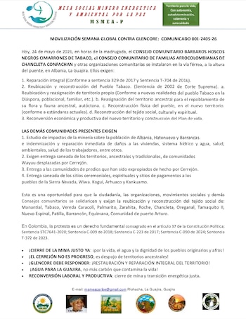 Organizaciones piden cumplimiento de sentencias y restitución de territorios ancestrales en La Guajira - crédito @Caribe_Ob_DDHH/X