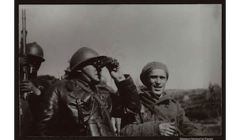 Brigadistas internacionales en el frente