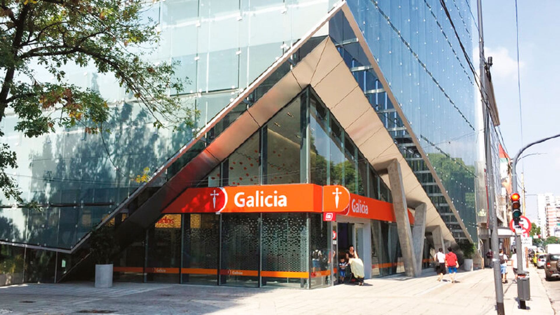 Una sucursal de Banco Galicia