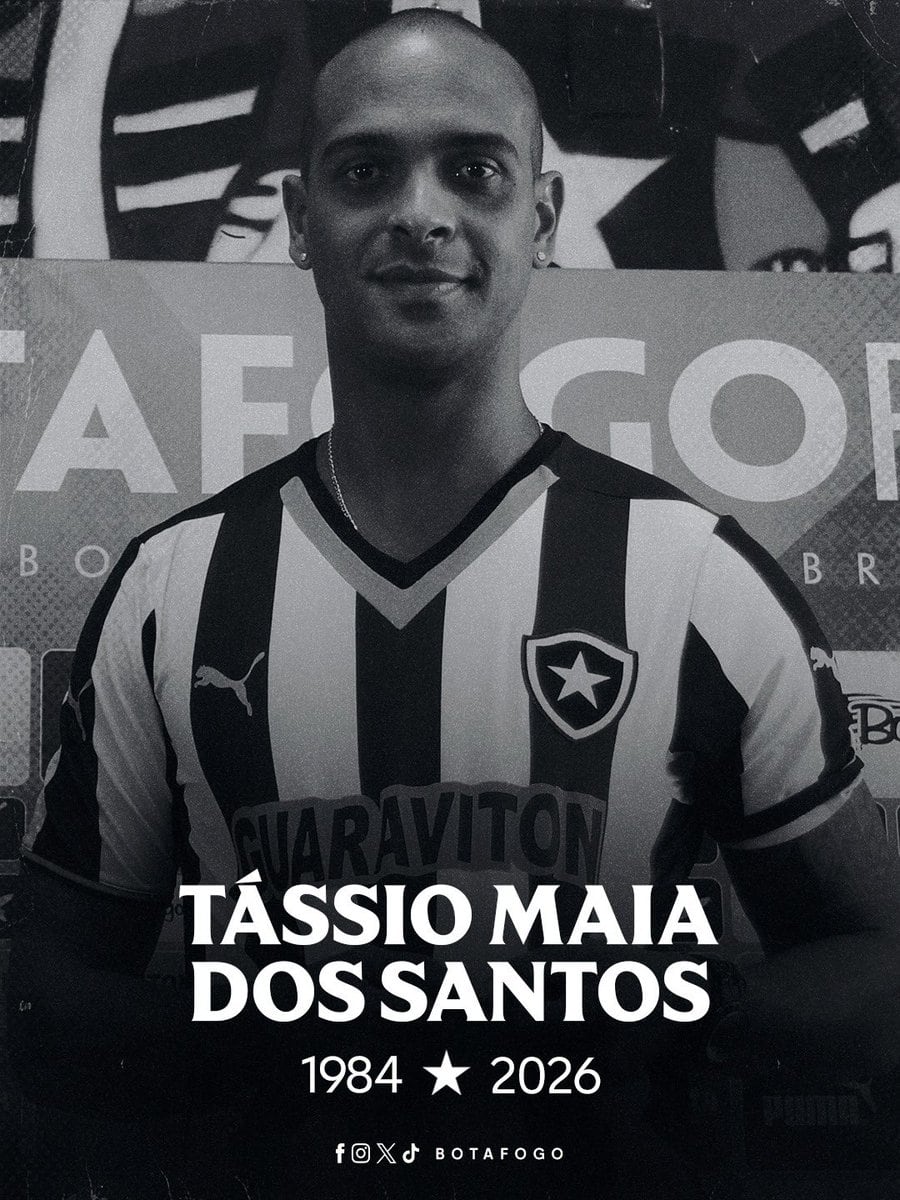 La foto que publicó Botafogo de Tássio Maia dos Santos