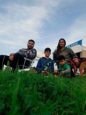 Julieta con su marido Hernán