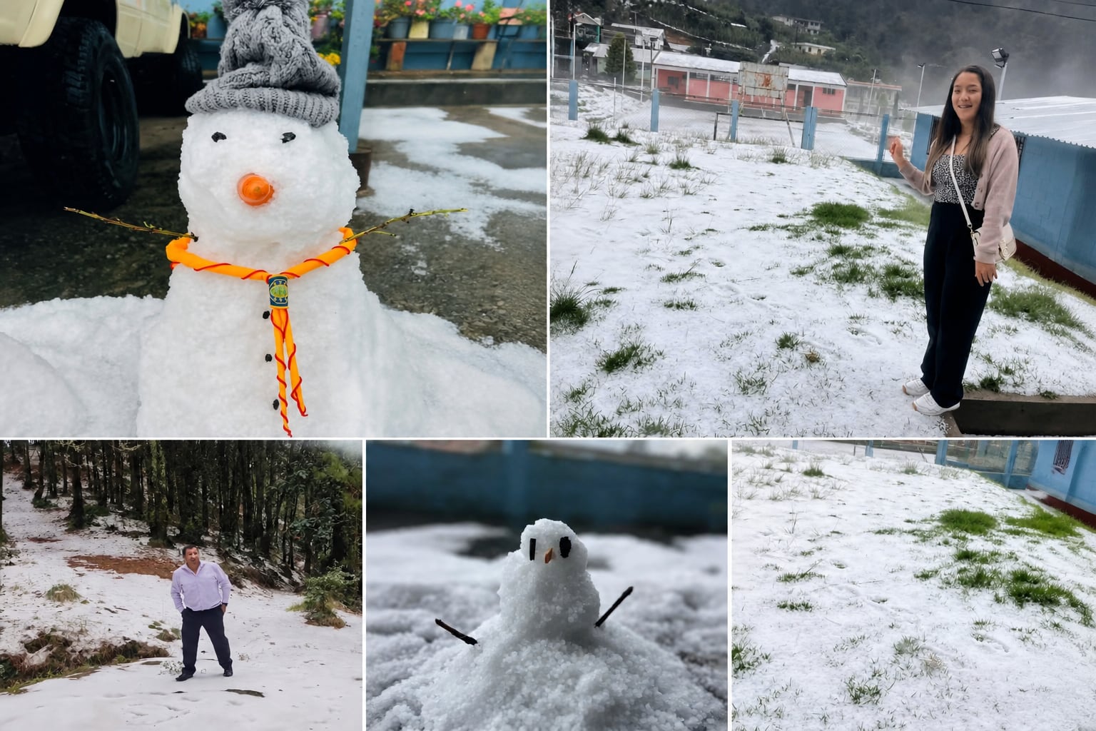Fuerte granizada pinta de blanco varias comunidades de San Marcos, en Guatemala