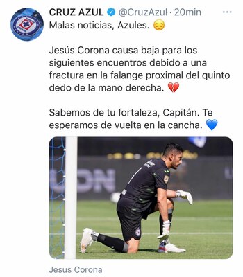 Cruz Azul informó sobre la