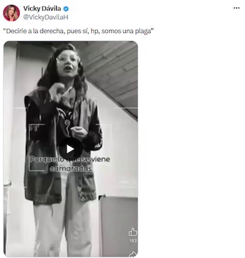 Vicky Dávila cita frase da jovem esquerda sobre o próximo governo de Abelardo de la Espriella - crédito @VickyDavilaH/X