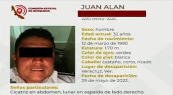 Juan Alan desapareció el pasado
