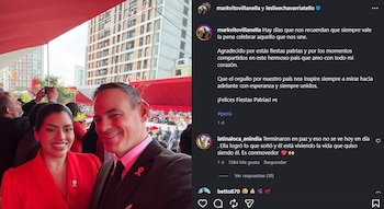 ¿Por qué Mark Vito y su novia estuvieron en la Parada Militar? Ella responde a las críticas. Captura: @leslieechavarriatello.