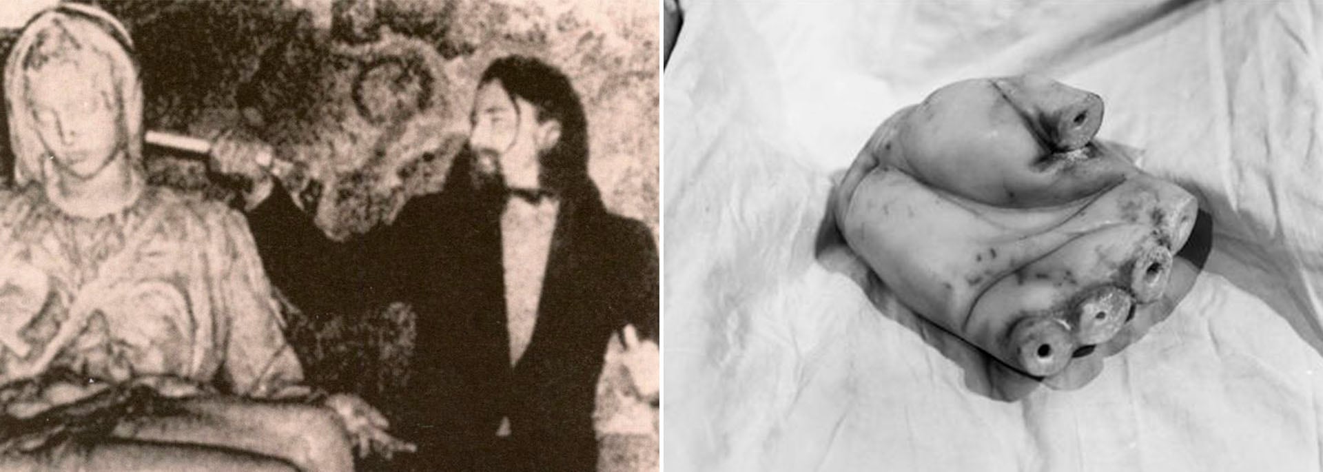 Imagen del ataque a la Piedad del Vaticano en 1972