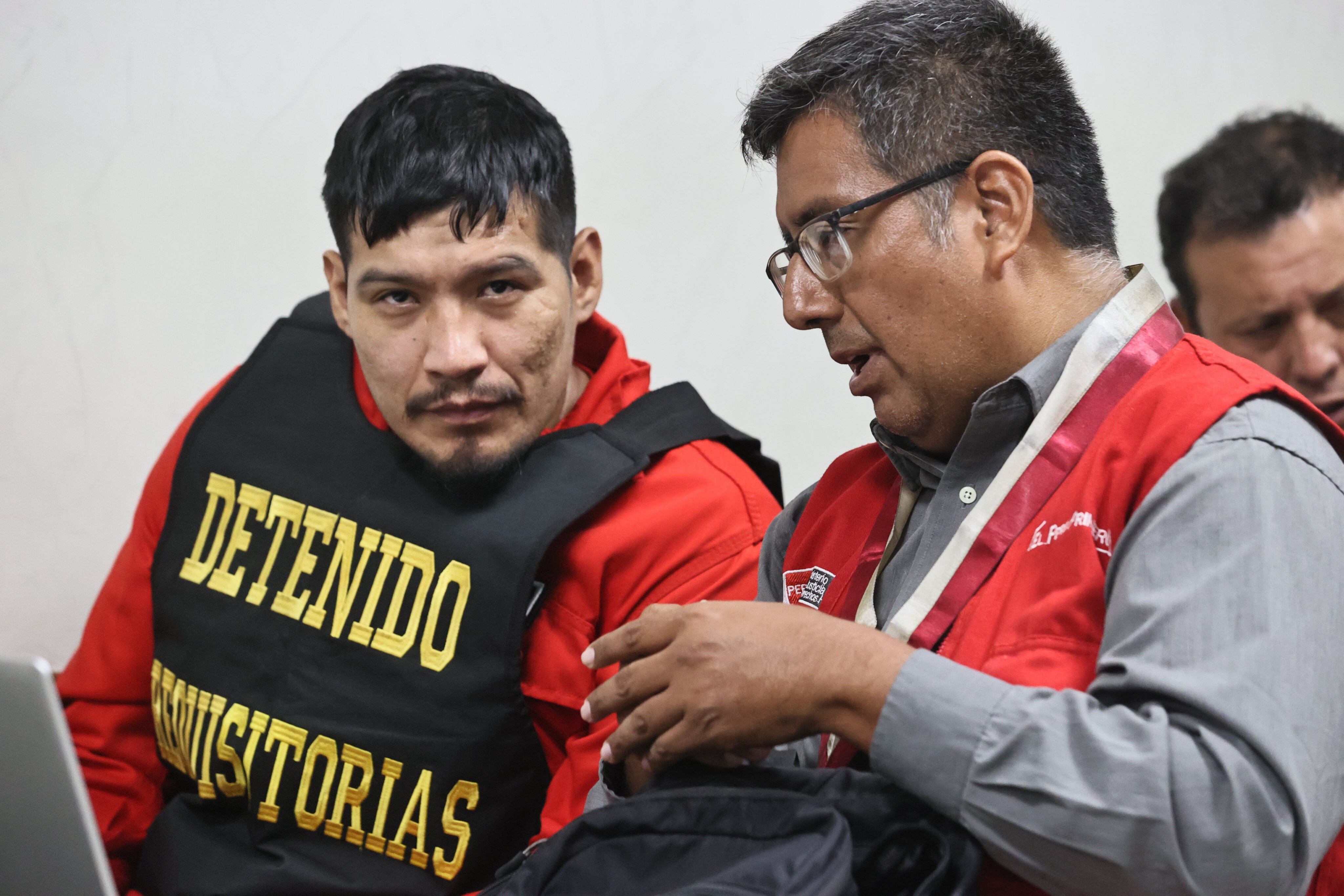Control de identidad contra Erick Moreno Hernández, alias “El Monstruo”, investigado por el delito de secuestro . Foto: CSJ LIMA NORTE