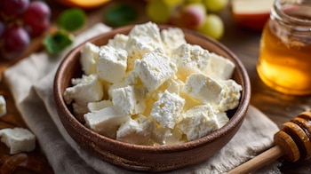 Copas de melón y queso