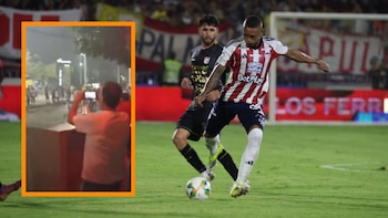 Pese a celebrar su paso a la final del fútbol colombiano, hinchas del Junior se agarraron a las afueras del estadio