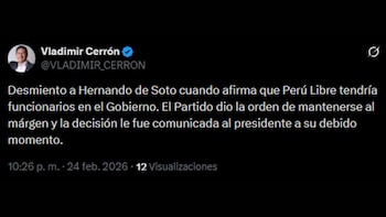 Pronunciamiento de Vladimir Cerrón