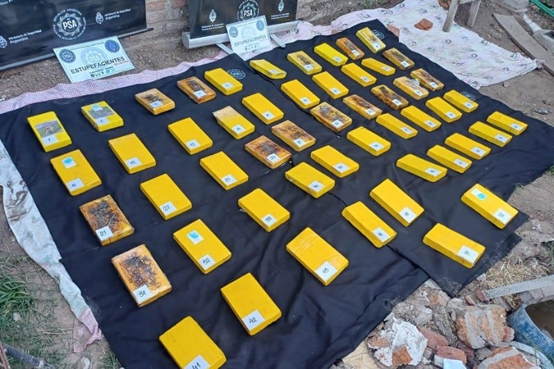 Los 52 kilos de cocaína encontrados por la policía y atribuídos a Ariel Suppa