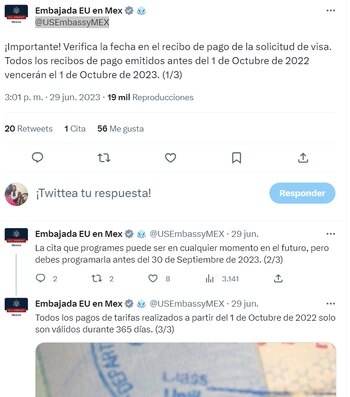 visa americana. (Foto: TW)