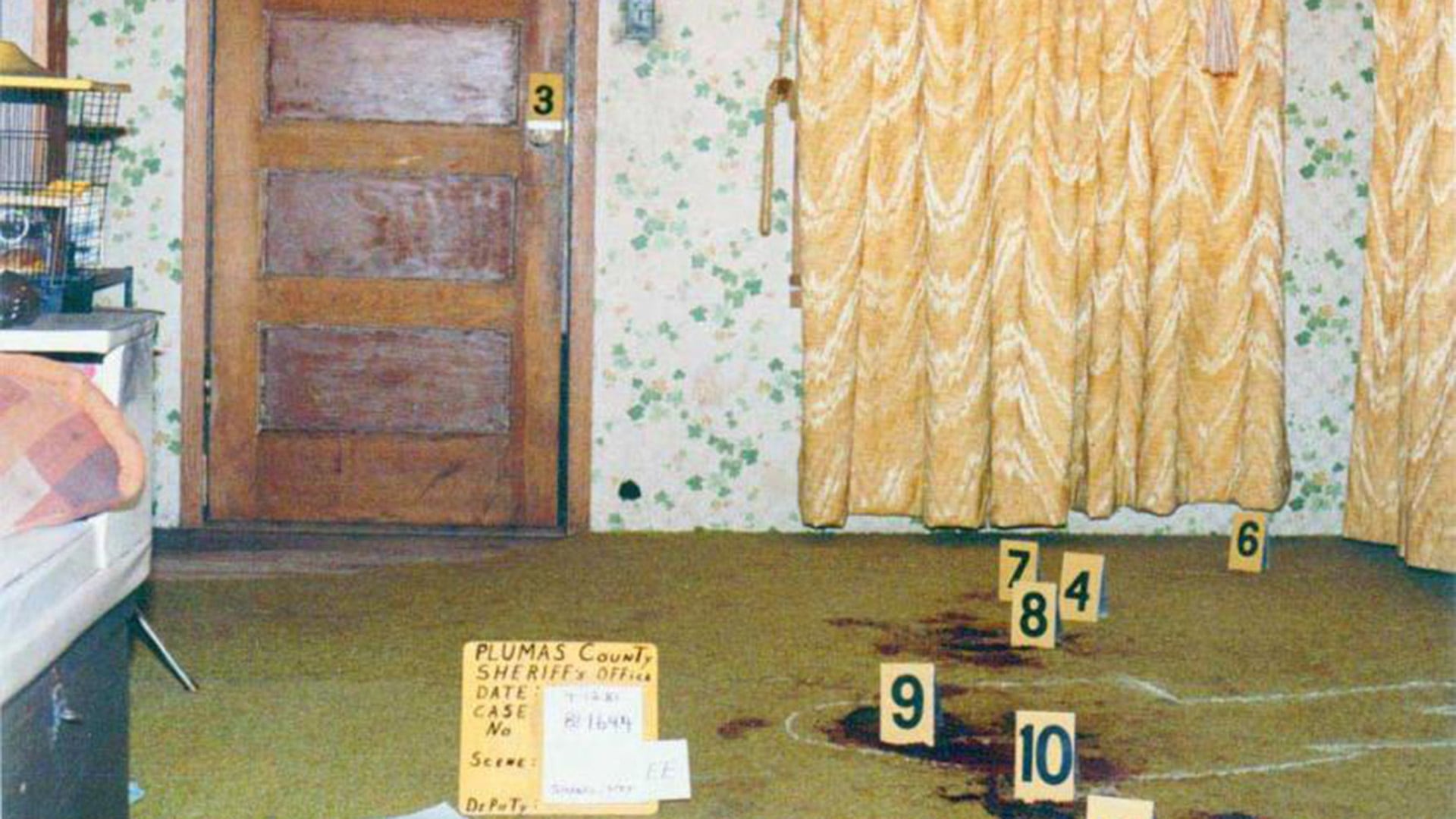 El interior de la cabaña de Keddie: la escena del crimen