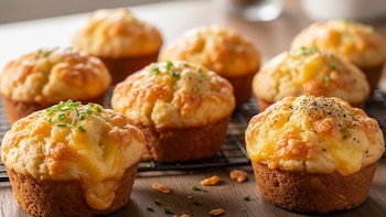 Receta de muffins de queso, rápida y fácil