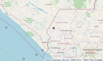Temblor reportado en Chiapas.
(SSN)