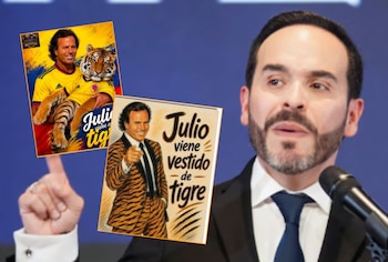 La llegada de Abelardo de la Espriella al Gobierno se tomó los memes sobre la llegada de julio - crédito Sergio Acero/Reuters y X